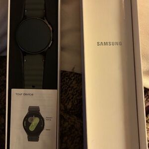 Samsung Watch with Olive Band